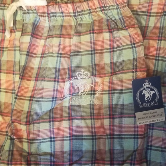 Monte Carlo Polo Drawstring Plaid Pajama Pant XL - Picture 2 of 3